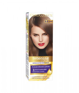 Vopsea de par permanenta Intensse Color 3.5 Caramel, 50 ml, Gerocossen