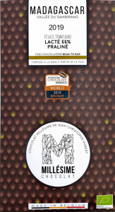Ciocolata belgiana cu umplutura de praline, artizanala, Madagascar, eco 70g, Millesime