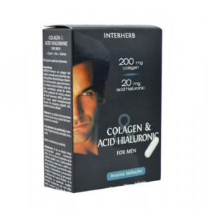 Colagen si Acid hialuronic pentru barbati, 30cps, Interherb