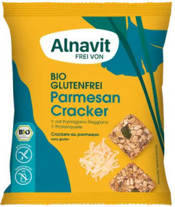 Crackers cu parmezan fara gluten, bio, 75g Alnavit