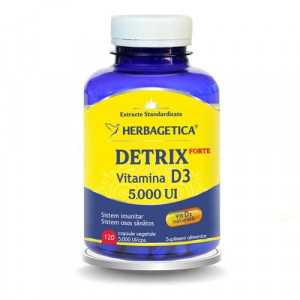 Detrix forte vitamina D3 5000UI, 120cps, Herbagetica