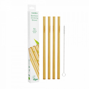 Pai din bambus pentru baut, set 4 bucati Nordics