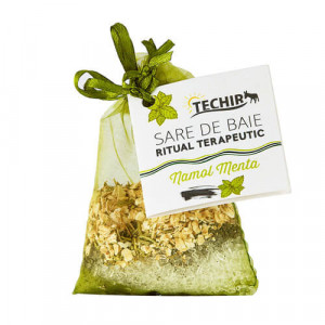 Sare de baie terapeutica cu menta & namol, 65g, Techir