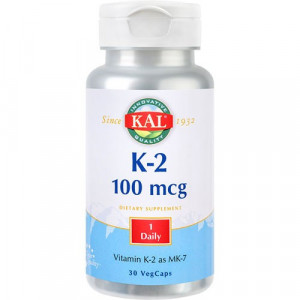 Vitamina K-2 100mcg, 30cps, Kal