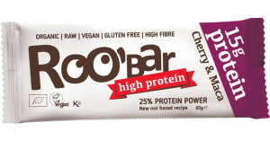 Baton proteic cu cirese si maca raw bio 60g