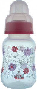 Biberon polipropilena usor de tinut decorat, 125 ml (R0141), Primii Pasi