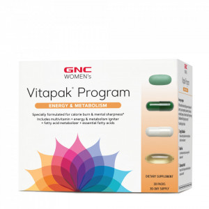 Complex de multivitamine pentru femei, energie si metabolism Vitapak Program, 30pach, GNC