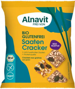 Crackers cu seminte fara gluten, bio, 75g Alnavit