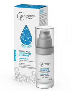 Crema contur ochi si buze cu coenzima Q10 si ulei de masline organic, 30ml, Cosmetic Plant