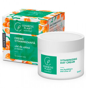 Crema vitaminizanta de zi cu ulei de catina si masline, 50ml, Cosmetic Plant