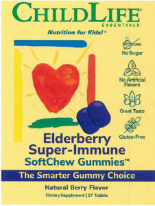 Elderberry Super-Immune SoftChew Gummies, 27tab, ChildLife Essentials