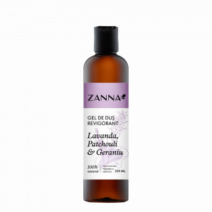 Gel de dus Revigorant cu Lavanda si Geraniu, 250ml, Zanna