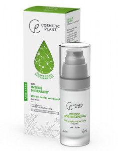 Gel intens hidratant cu 20% gel de aloe vera organic si betaina, 30ml, Cosmetic Plant