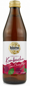 Kombucha cu visine si menta bio 330ml Biona