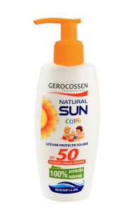 Natural sun lotiune spray pt. copii SPF 50, 200 ml, Gerocossen Plaja