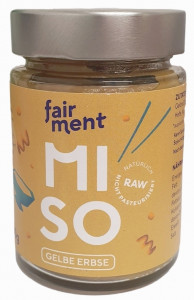 Pasta miso cu mazare galbena raw bio 200g, Fairment