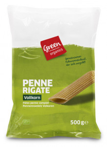 Penne din grau dur integral eco 500g (GreenOrganics)