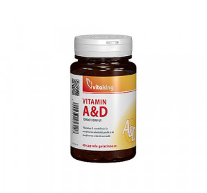 Vitamina A si D (10.000/ 1.000 UI), 60cps gelatinoase, Vitaking