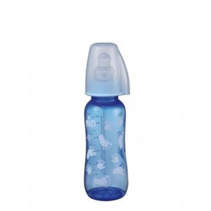 Biberon Trendy Boy PP 250 ml cu tetina silicon pt lapte, nr 1, nip 35036, Abi Solutions