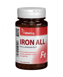 Fier cu vitaminele B si C, 100cps, Vitaking