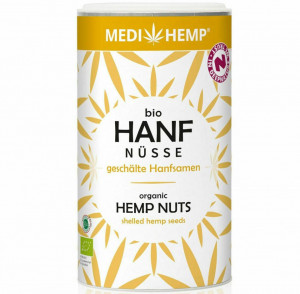 Seminte de canepa decorticate bio, 250g, Medihemp
