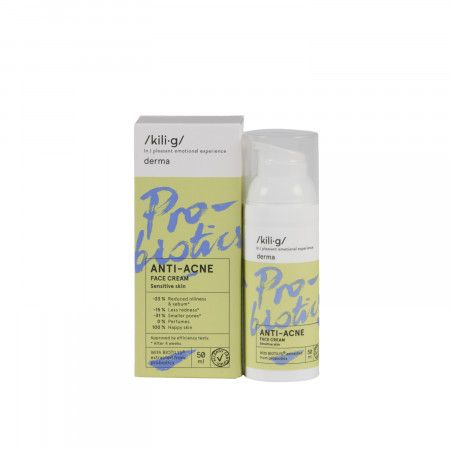 Crema de fata cu probiotice pentru ten sensibil si acneic, KILIG DERMA, 50 ml