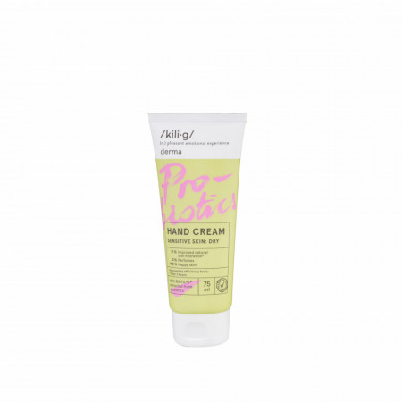 Crema de maini cu probiotice pentru piele sensibila, KILIG DERMA, 75 ml