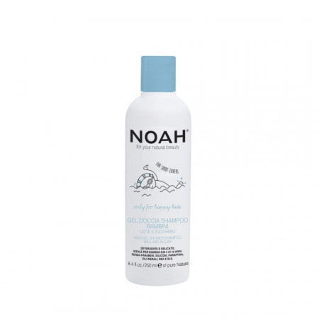 Gel de dus si sampon cu lapte & zahar pentru copii , Noah, 250 ml