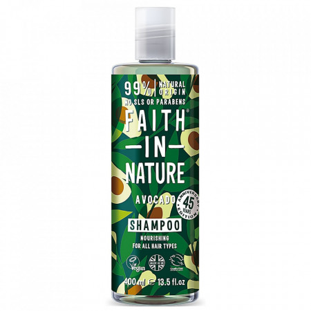 Sampon natural nutritiv cu Avocado, pentru toate tipurile de par, Faith in Nature, 400ml