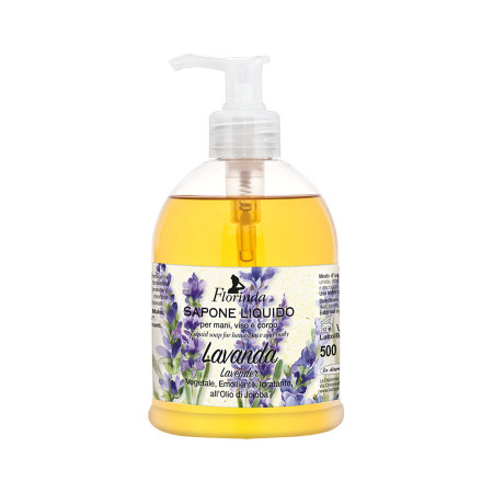Sapun lichid vegetal hidratant cu lavanda si ulei de Jojoba, Florinda, 500 ml La Dispensa