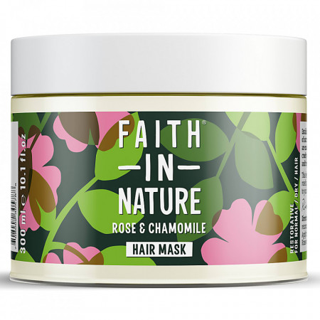 Masca naturala reparatoare trandafir salbatic si musetel, pentru toate tipurile de par, Faith in Nature, 300ml