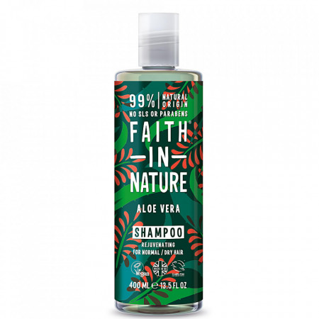 Sampon natural nutritiv cu Aloe Vera pentru toate tipurile de par, Faith in Nature, 400ml