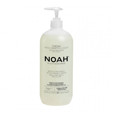 Balsam crema restructurant cu iaurt pentru par uscat, fragil si lipsit de stralucire (2.2), Noah, 1000 ml