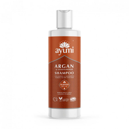 Sampon cu Ulei de Argan & Lemn de Santal pentru parul fragil si subtire, Ayumi, 250 ml