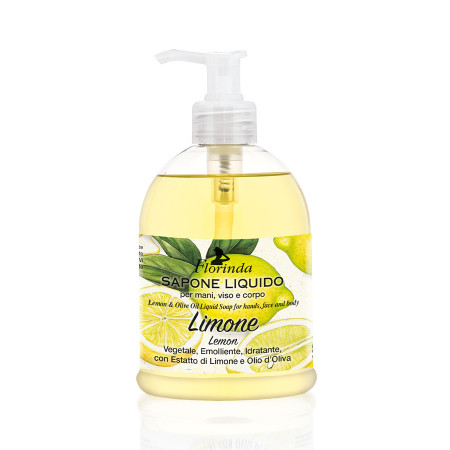 Sapun lichid vegetal hidratant cu lamaie si ulei de masline, Florinda, 500 ml, La Dispensa