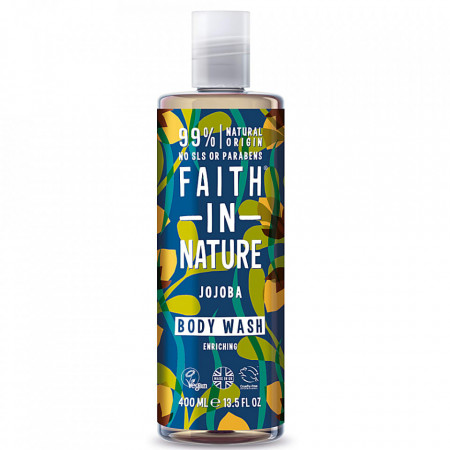 Gel de dus natural, reconfortant, cu jojoba, Faith in Nature, 400ml