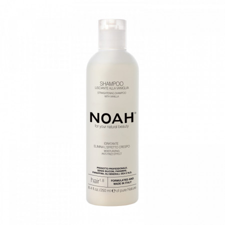 Sampon natural pentru indreptarea parului cu extract de vanilie, 1.8, Noah, 250 ml