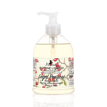 Sapun lichid vegetal hidratant cu ulei de lemn pretios si ulei de Jojoba, Florinda, 500 ml La Dispensa