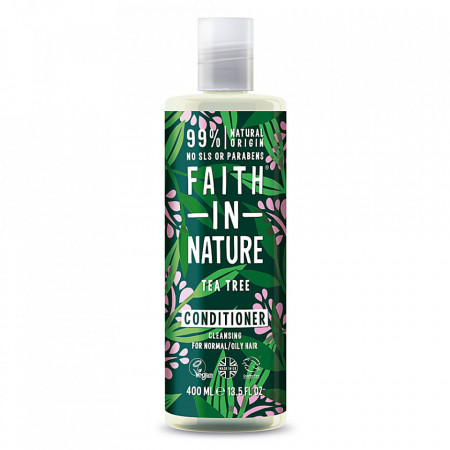Balsam natural purifiant cu Tea Tree pentru par gras cu matreata, Faith in Nature, 400 ml