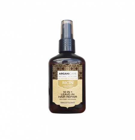 Spray reparator 10 in 1 fara clatire cu ulei de ricin, Arganicare, 150 ml