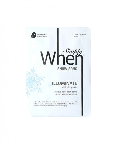 Masca coreana pentru luminozitate cu vitamina C, Snow Song, 23 ml, Simply When