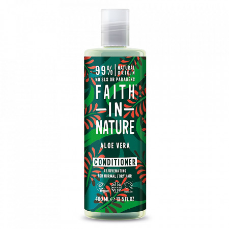 Balsam natural nutritiv cu Aloe Vera pentru par normal si uscat, Faith in Nature, 400ml
