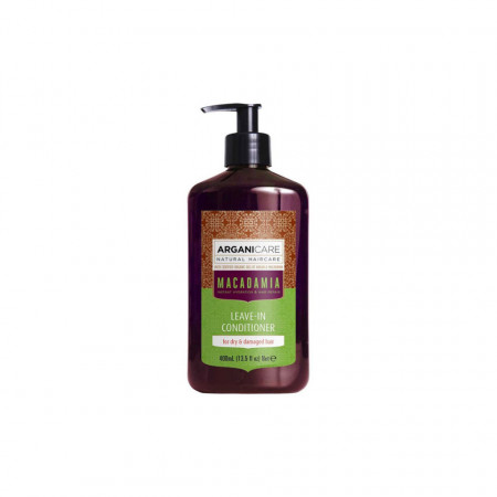 Balsam ultra hidratant fara clatire cu ulei de macadamia pentru par uscat si deteriorat, Arganicare, 400 ml