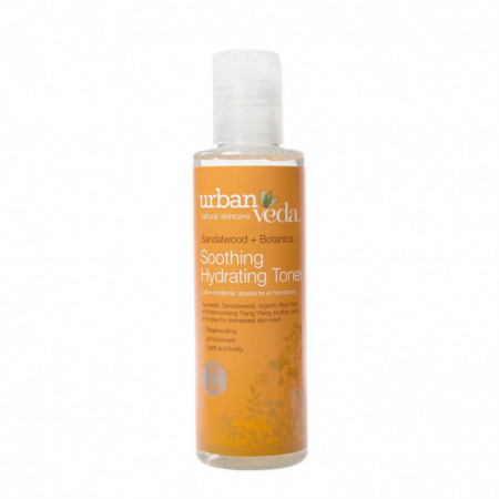 Lotiune tonica hidratanta cu extract de lemn de santal organic - ten sensibil, Soothing - Urban Veda, 150 ml
