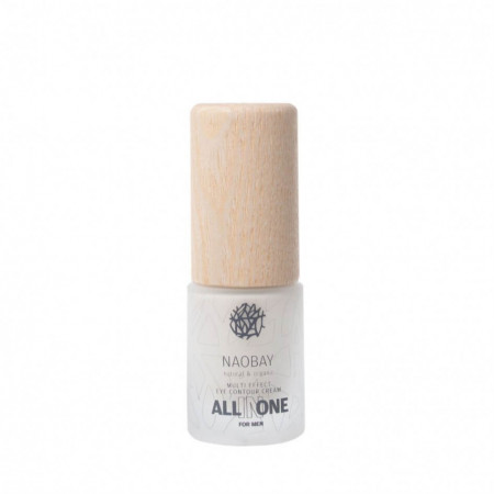 Crema contur de ochi BIO revitalizanta cu acid hialuronic pentru barbati, All In One, Naobay, 15 ml