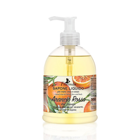 Sapun lichid vegetal hidratant cu portocale rosii si ulei de Jojoba, Florinda, 500 ml La Dispensa