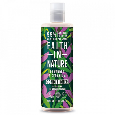 Balsam natural nutritiv cu Lavanda si muscata pentru par normal si uscat, Faith in Nature, 400ml