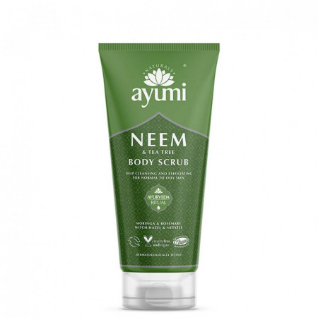 Exfoliant pentru corp cu Neem & Tea Tree, Ayumi, 200 ml