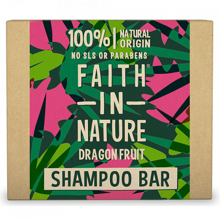 Sampon natural solid fortifiant, cu fructul dragonului, pentru par deteriorat, vopsit, Faith in Nature, 85 gr