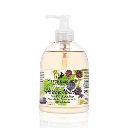 Sapun lichid vegetal hidratant cu mure si mosc si ulei de Jojoba, Florinda, 500 ml La Dispensa